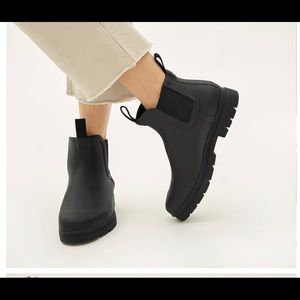 Everlane Rain boot, ankle boots, black, new